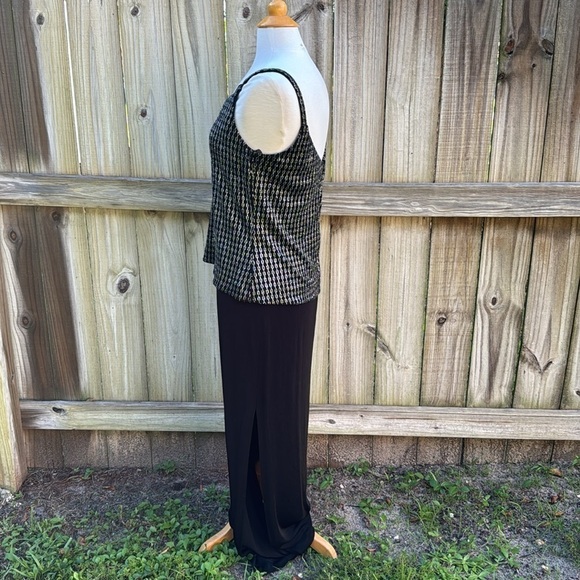 Alex Evenings black and silver maxi gown, size 10 - Picture 3 of 7